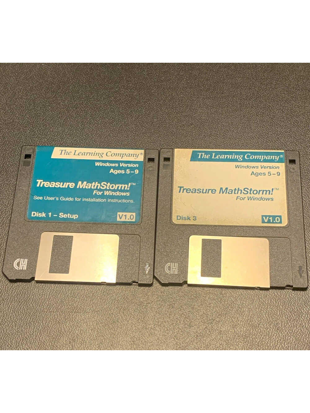 The Learning Company Treasure MathStorm! V1.0 Windows Floppy Discs Disk 1 & 3